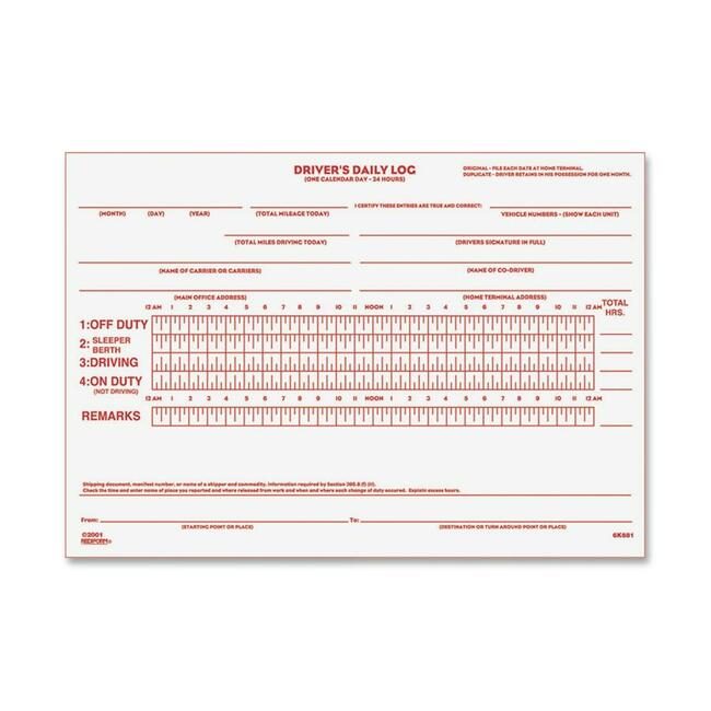 Dominion Blueline, Inc. Schneider Vizz Log Daily Drivers 31-CT RED6K681