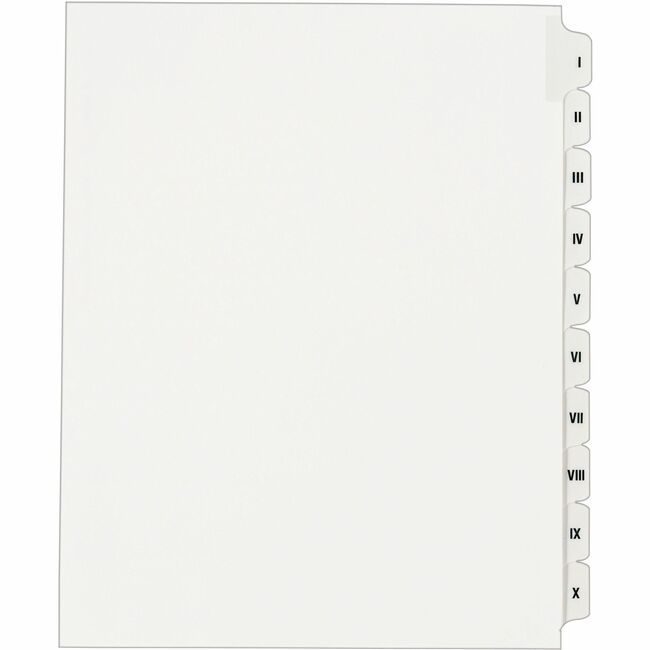 Avery Products Corporation Index Legal Sdtab I-X AVE82319