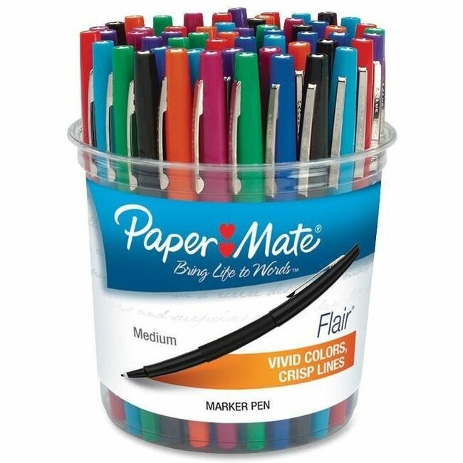 Newell Brands Paper Mate Pen Flair Medium Assorted 48 Count PAP4651