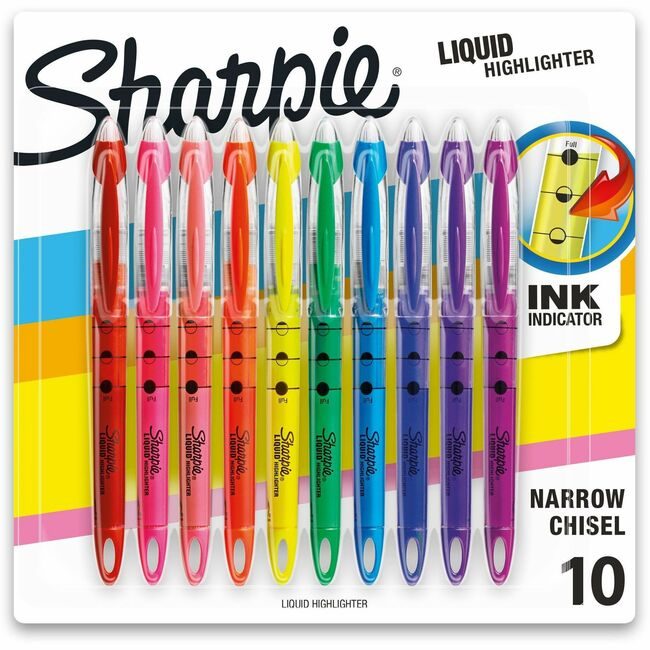 Sharpie / Expo / Prismacolor / Sanford Newell Brands / Sanford Sharpie / Expo / Prismacolor / Highlighter Liquid Pen 10 Pack SAN24415PP