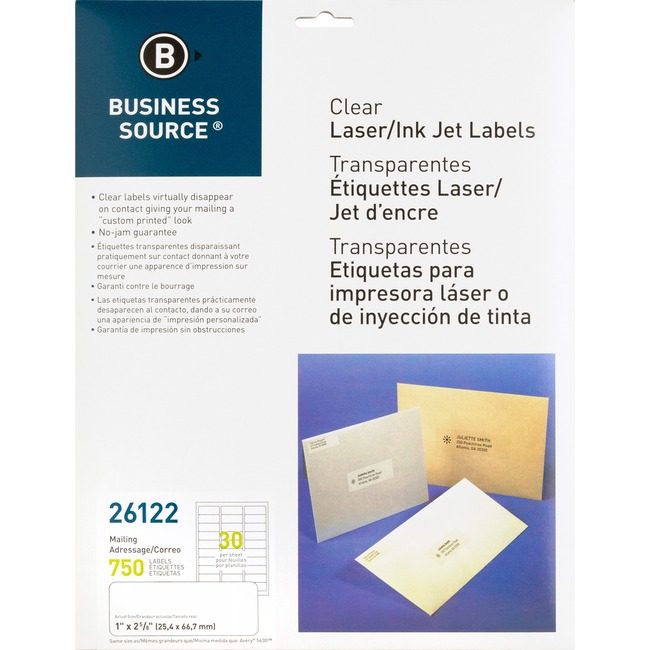 Business Source Label Address Lsr 1X2.75 Clear BSN26122