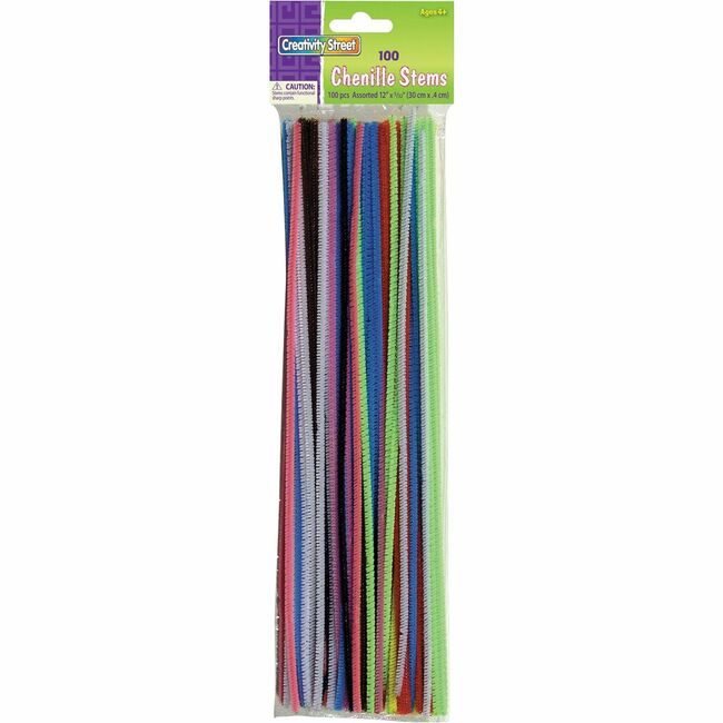 Pacon Corporation Stems Chenlle 4MM 100 Pack Assorted PAC711201