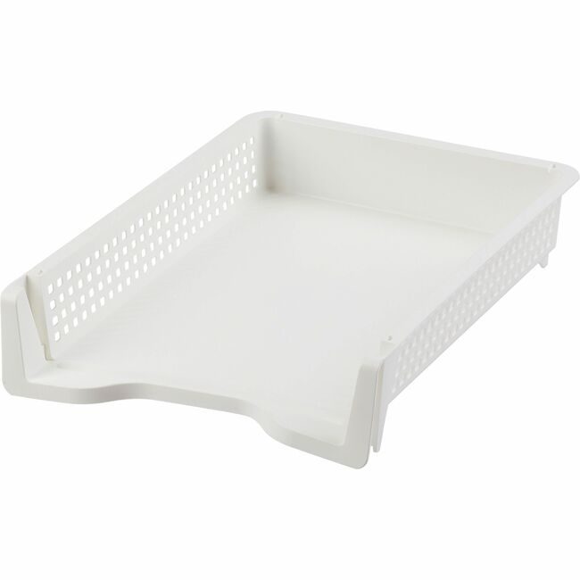 Business Source Tray Letter Stackable White BSN42570
