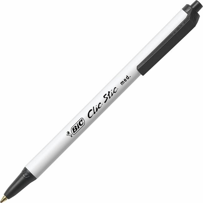 BIC Corporation Pen Clicstic Bp Rt Medium Black BICCSM11-BK