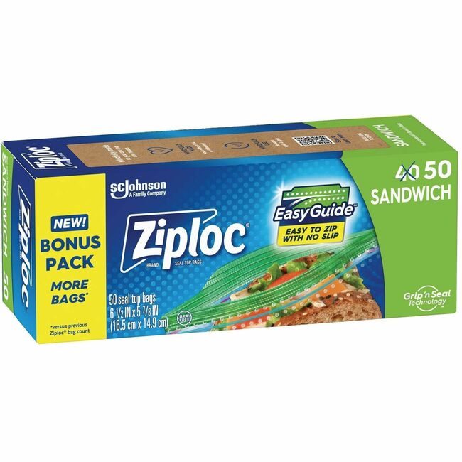 SC Johnson Professional Bags Ziploc Gripnseal 50 Count SJN383179