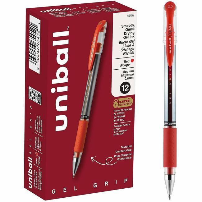 Mitsubishi Pencil Co. / uni-ball Pen Gel Signo Grip 0.7MM Red UBC65452