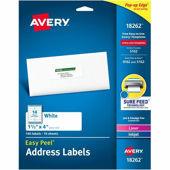 Avery Products Corporation Label Add We 14UP AVE18262