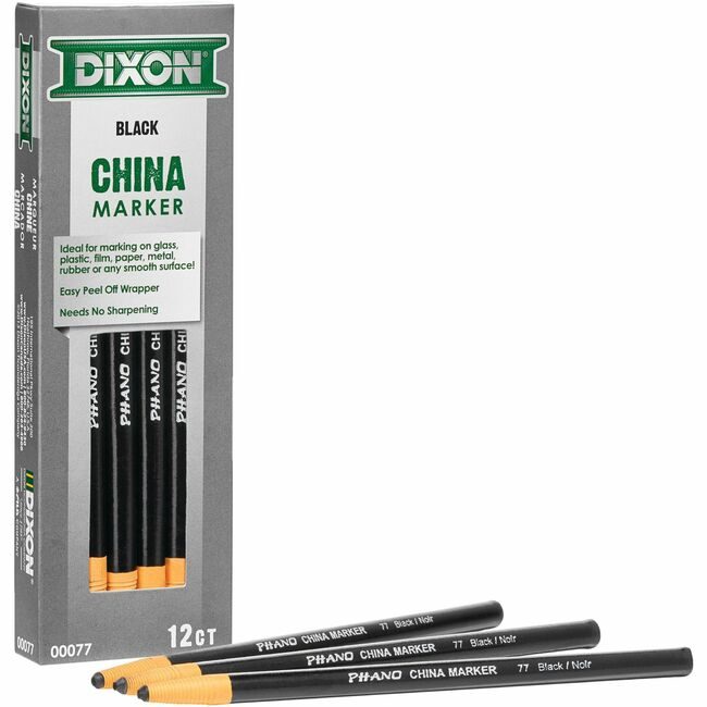 Dixon / Ticonderoga Dixon Ticonderoga Company / Marker China Paper-Wrap Black DIX00077
