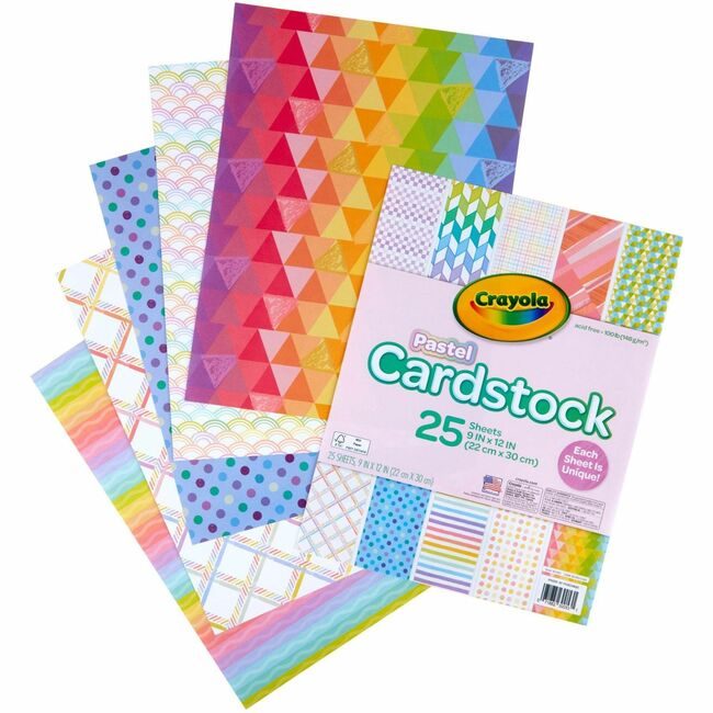 Crayola LLC Cardstock 25 SHEETS Pastels CYO990053