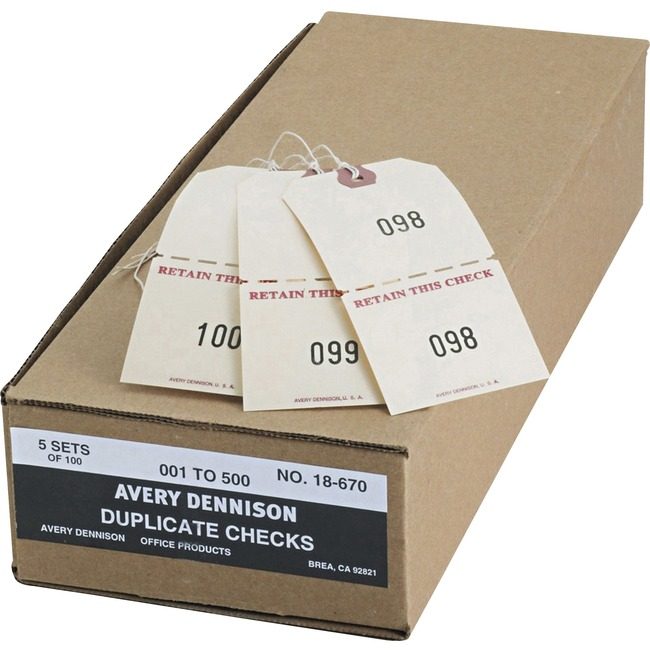 Avery Products Corporation Tag Auto Dup 1-500 AVE18670