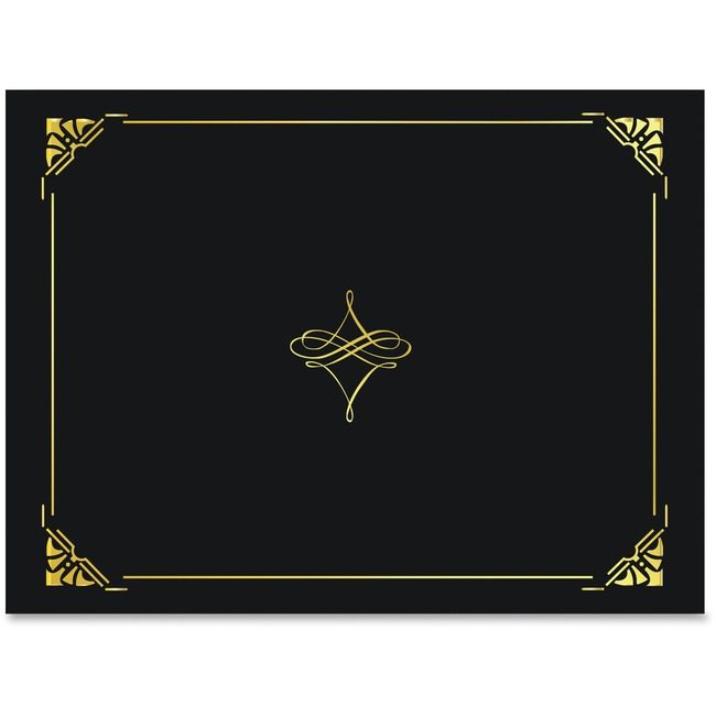 Geographics Holder Cert Goldfoil 5 Pack Black GEO47840