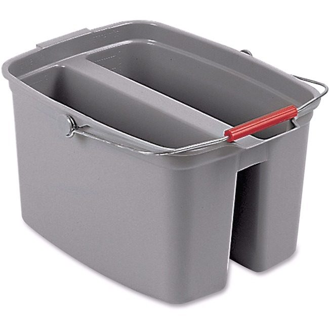 Rubbermaid Commercial Products Bucket Plas Dble Util Gray RCP262888GY