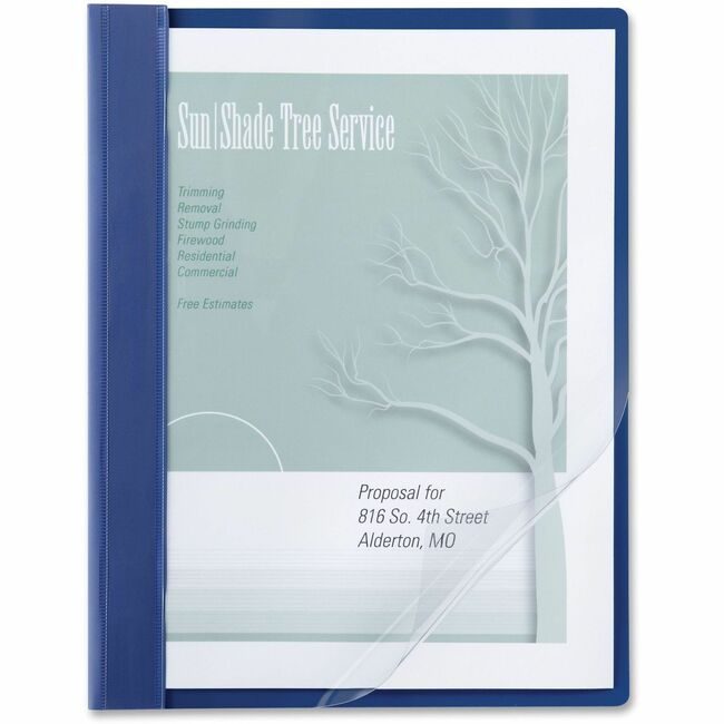 ACCO Brands Cover Rpt Clr Frt 10 Pack Blu ACC26102