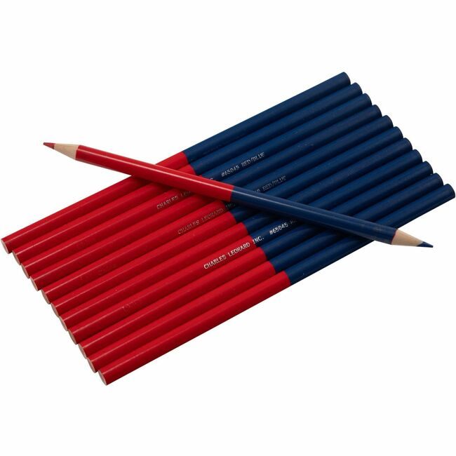 Charles Leonard Pencil Checking Blue/Red LEO65045