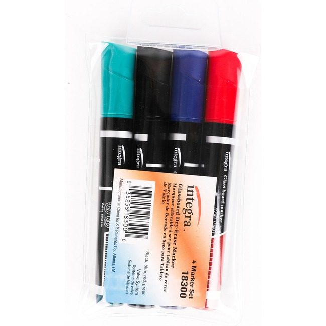 Integra Marker Dry-Erase Glass 4 Pack ITA18300