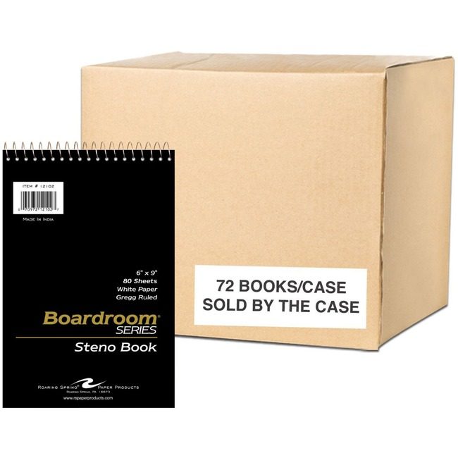 Roaring Spring Paper Products Steno Book Gregg White ROA12102CS