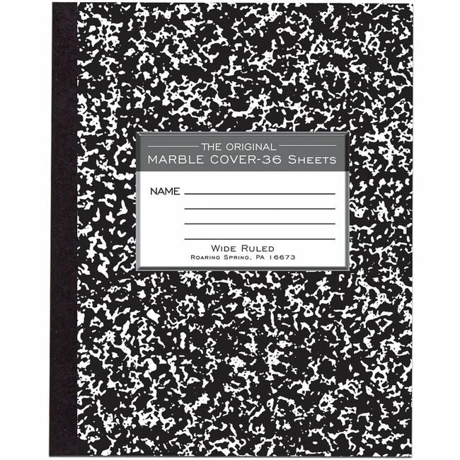Roaring Spring Paper Products Book Comp 36SHT Wide Black ROA77332CT