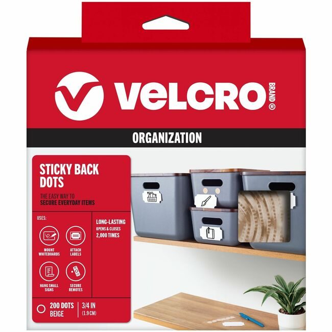 VELCRO Brand Velcro Companies Brand Dots Sticky 3/4IN Bge 200 Count VEK90140