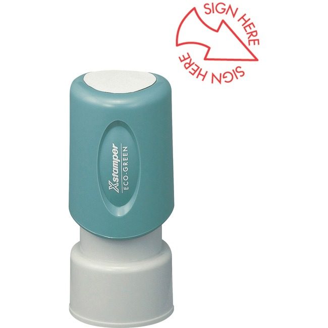Shachihata / Xstamper Stamp Rnd 5/8" Sign Here Red XST11425