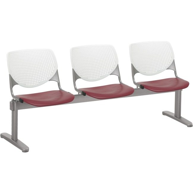 KFI Seating Beamseat 3SEAT Brgndy/White KFI2300BEAM387