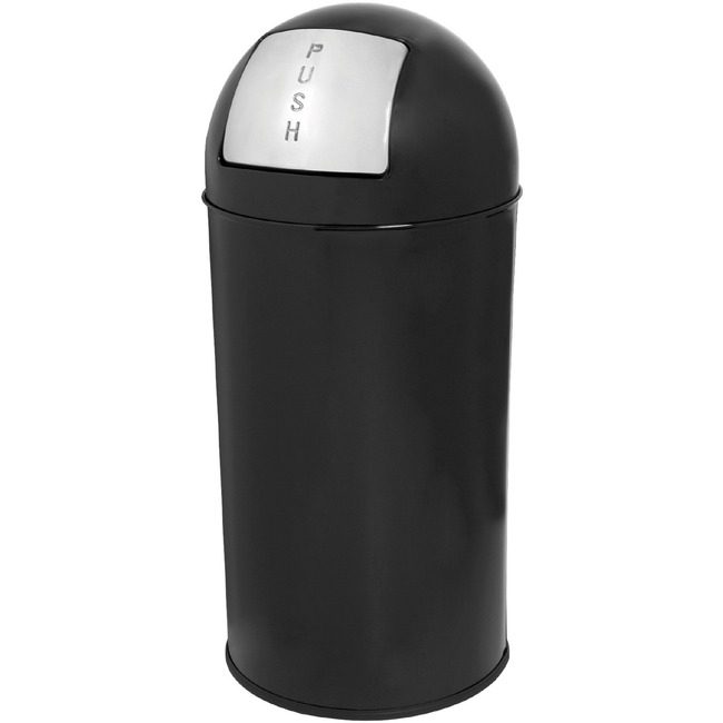 Genuine Joe Bin Push 12 GAL Black GJO58887