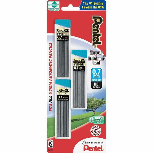 Pentel of America Refill Lead 0.7MM Hb 3-PK PENC27BPHB3-K6