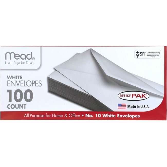 ACCO Brands Mead / Five Star Envelope #10 100 Count We MEA75064