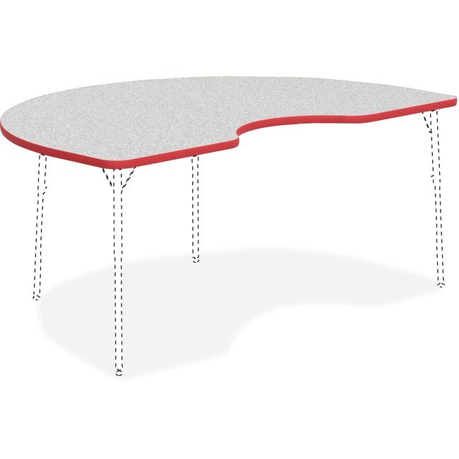 Lorell Tabletop Kidney Gy/Rd LLR99925