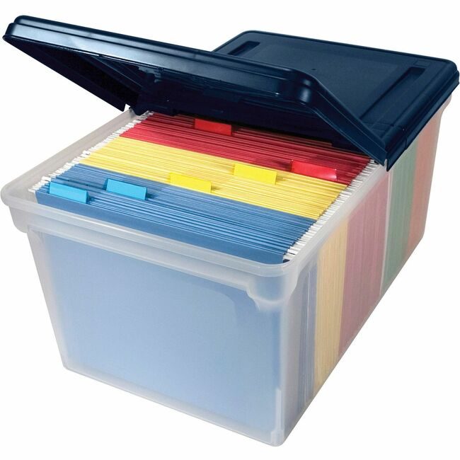 Advantus Corporation Tote File Navy Split Lid AVT55797