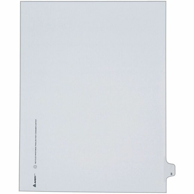 Avery Products Corporation Index Legal Sdtab 3 AVE82201