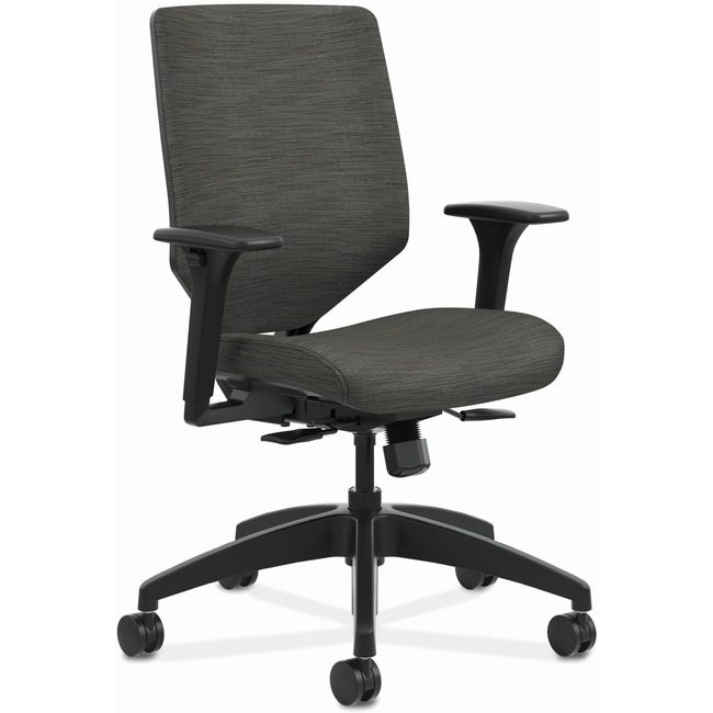 The HON Company Chair Midbk Uph W/Arms Black HONSVU1ACLC10TK