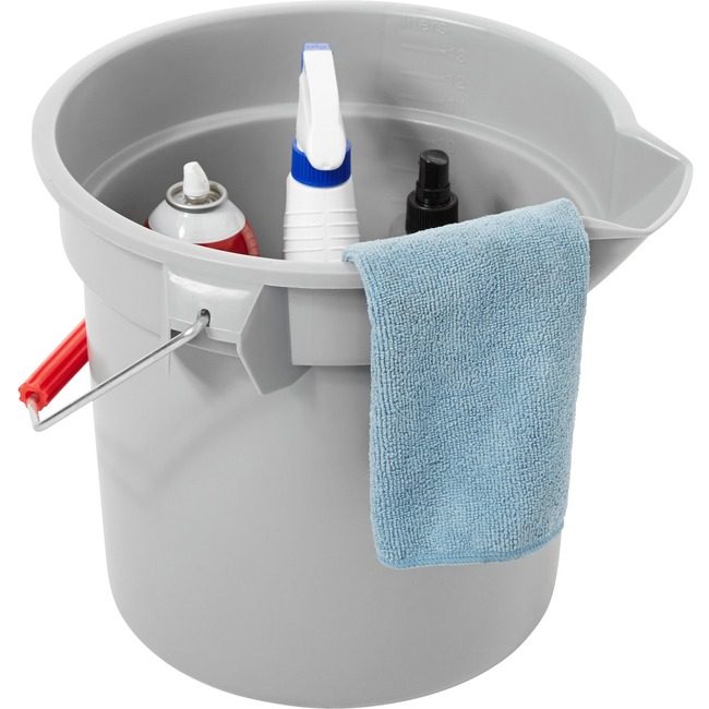 Rubbermaid Commercial Products Bucket Rnd 12"X11.2" Brt Gray RCP261400GYCT