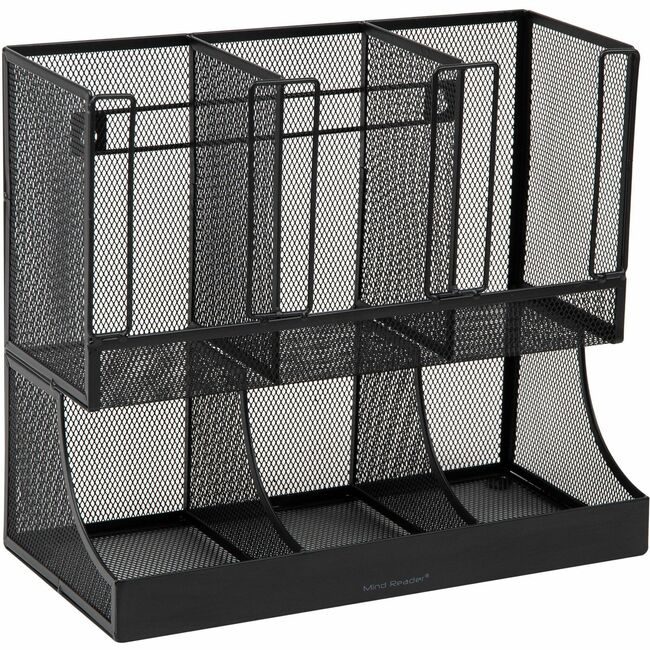 Mind Reader Products Organizer 6COMPARTMENT Black EMSUPMESH