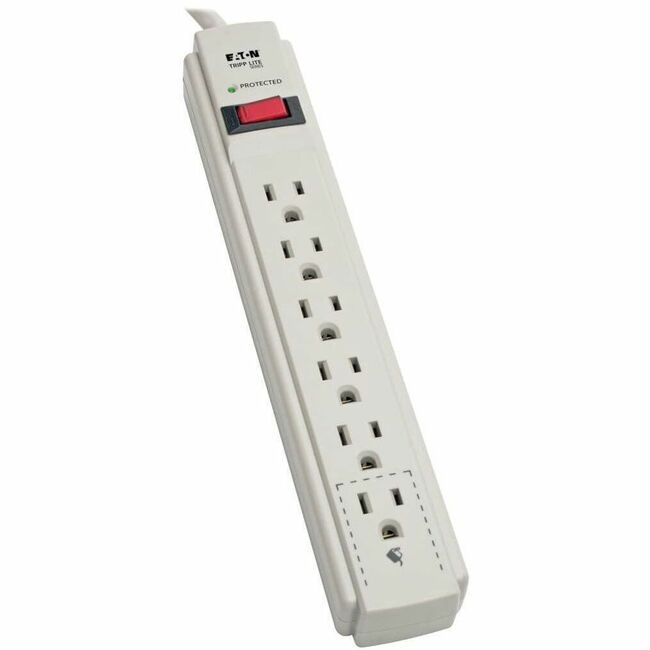 Tripp Lite by Eaton Protector Surge 6OUT 4FT Gray TRPTLP604