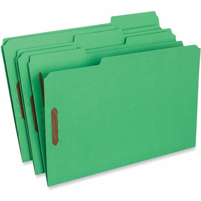 Universal Office Products Folder 2FSTNR Legal 50 Green UNV13526