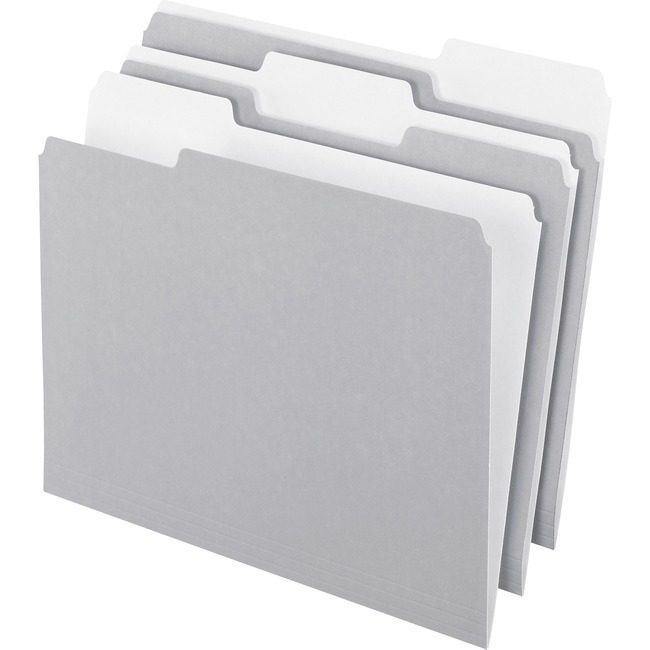 Pendaflex Folder Letter 1/3 Single 11PT Gray PFX15213GRA