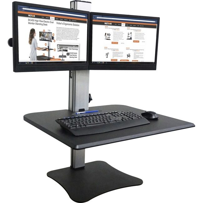 Victor Technology Riser Desk Stand Dual Mntr VCTDC350A