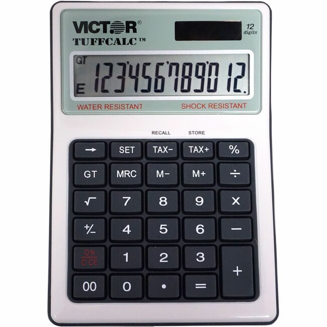 Victor Technology Calc 12DGT Wtr/Shockrsistnt VCT99901