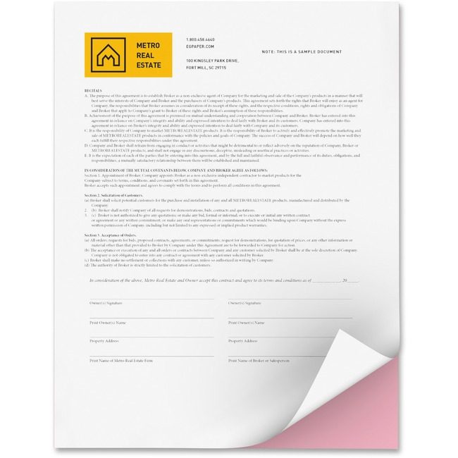 Xerox Corporation Paper Dig Carbonless 2-PART XER3R12421