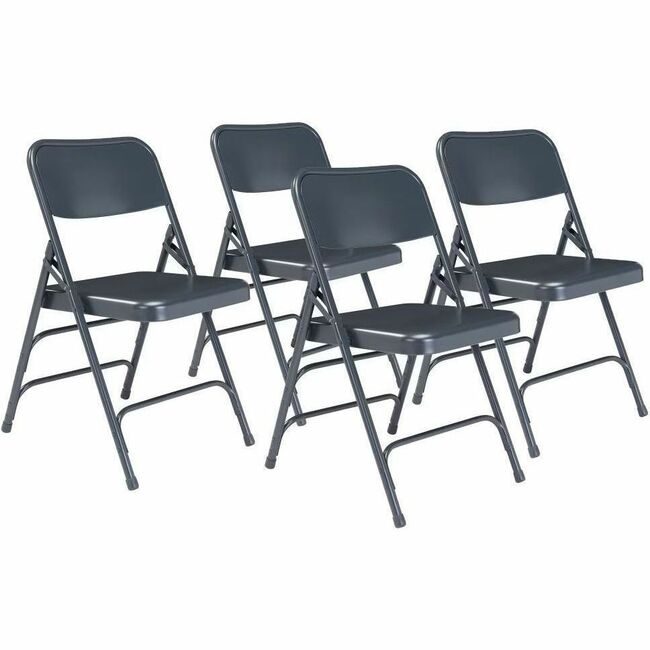 National Public Seating Chair Fold Steel Blu 300SER NPS304