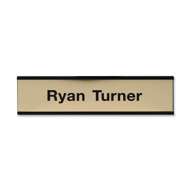 Shachihata / Xstamper Sign Wall Stnd Aluminum 2X8 Black XSTW32