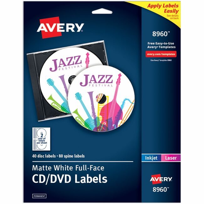 Avery Products Corporation Label Cd Inkjt Matte We 40 AVE8960