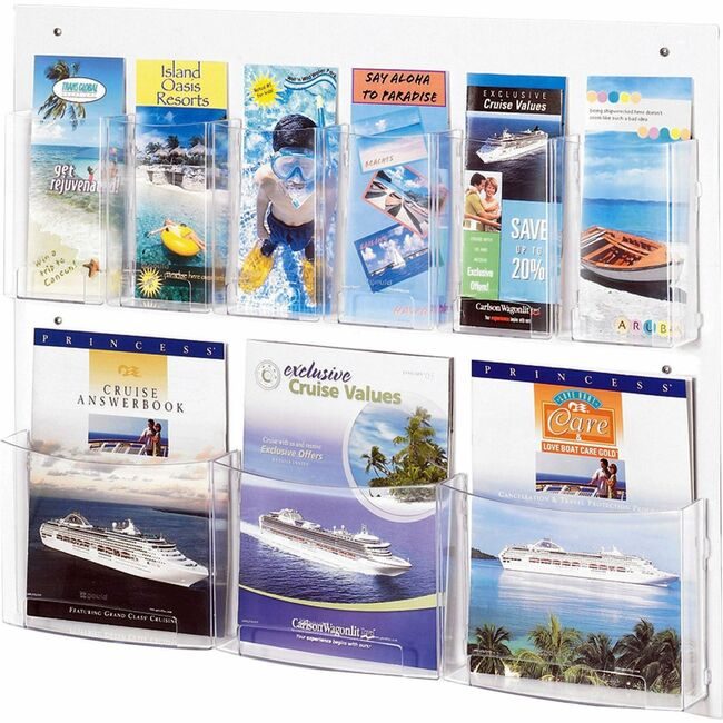 Safco Products Display 3 MAG 6 PAMPHLET SAF5666CL