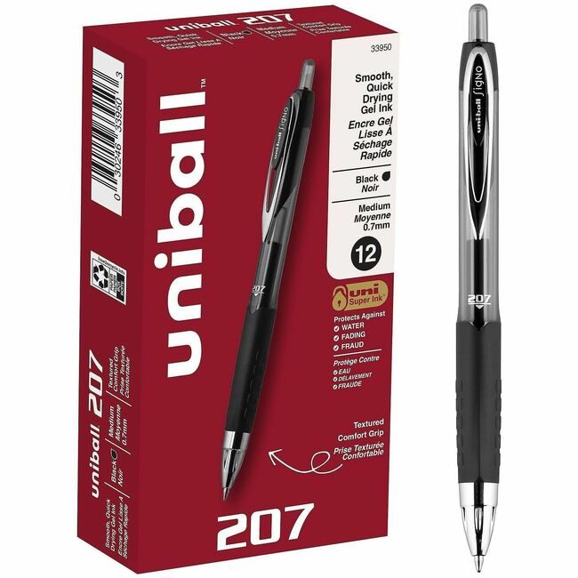 Mitsubishi Pencil Co. / uni-ball Pen Gel 207 Retrct 0.7MM Black UBC33950