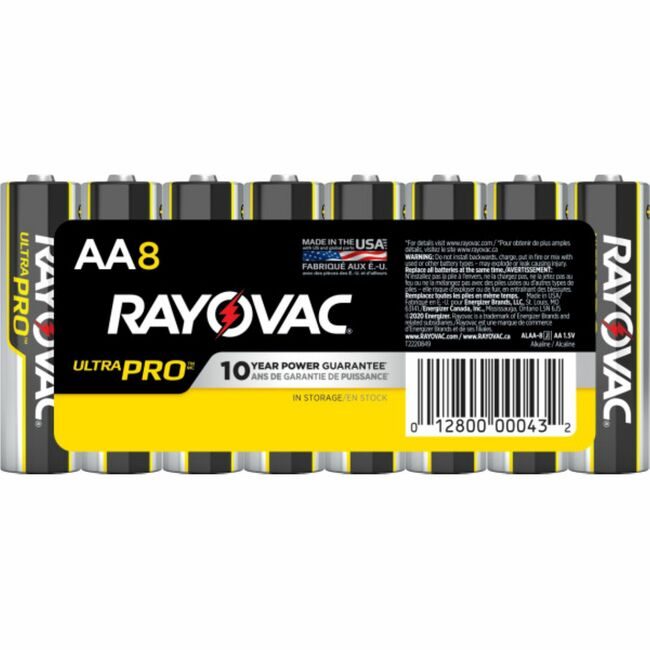 Energizer Holdings Rayovac Battery Indust Aa 8/PK RAYALAA8J