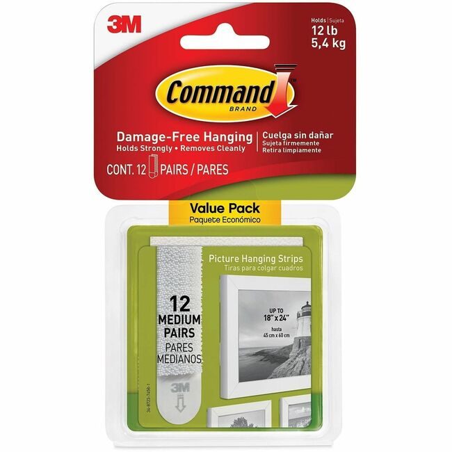 3M Company Strips Mounting 12 Pack MMM1720412ES