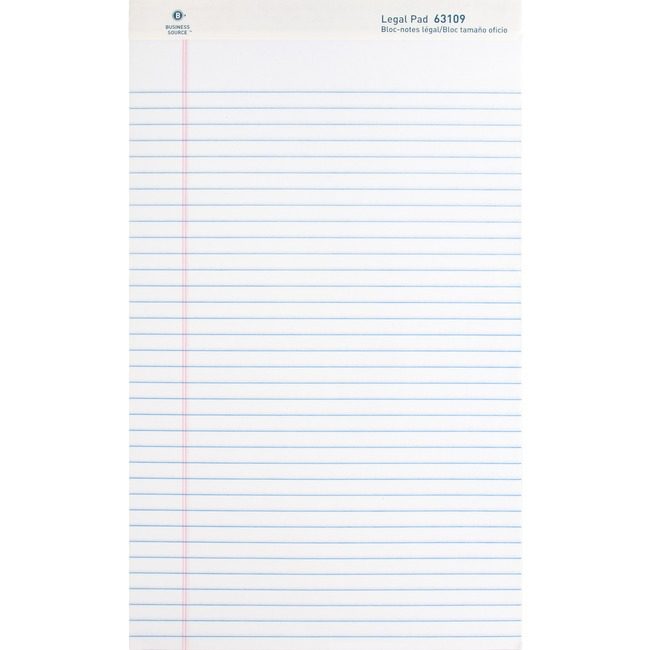 Business Source Pad Legal 8.5X14 50SH We BSN63109