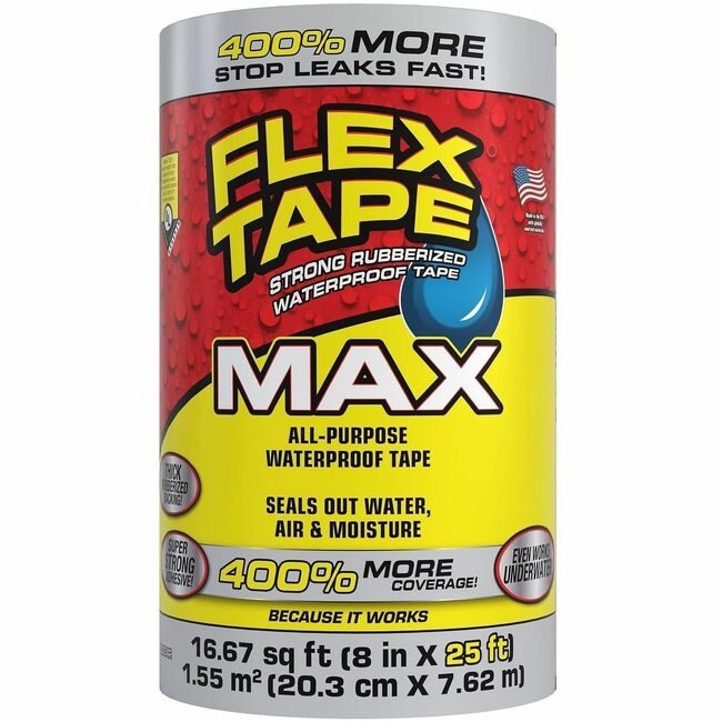 Swift Response, LLC Flex Seal Tape Max 8"X25 Clear FLXTFSMAXCLR08