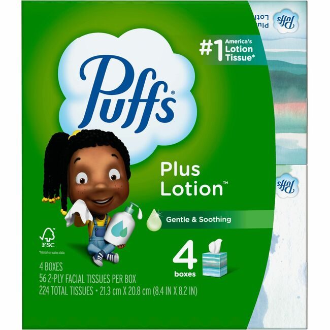 Procter & Gamble P&G Professional / product-specific brand Tissue Puffs Plus 4CUBES PGC34899