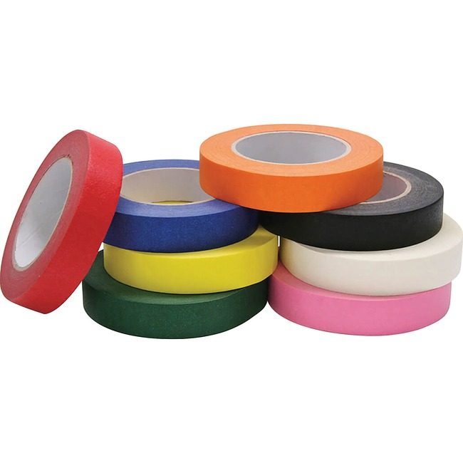 Pacon Corporation Tape Masking 1"X60Y Assorted 8 Pack PAC4860